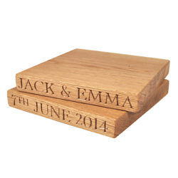 The Oak And Rope Company Personalised Square Chopping Board